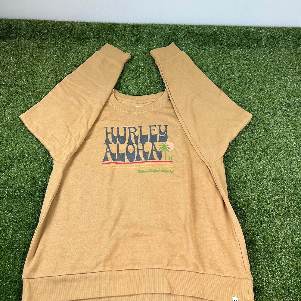 Hurley Men's Tan and Yellow Sweatshirt